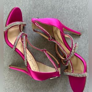 Jessica Simpson pink bling heels